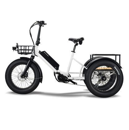 Surface 604 500W 48V Trio Mid Drive Folding Step-Thru Fat Tire Trike Electric Bike - EB-S6-TRIO-GRY