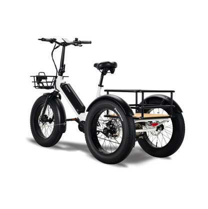 Surface 604 500W 48V Trio Mid Drive Folding Step-Thru Fat Tire Trike Electric Bike - EB-S6-TRIO-GRY