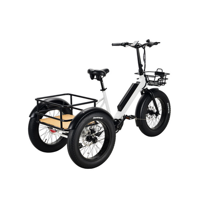 Surface 604 500W 48V Trio Mid Drive Folding Step-Thru Fat Tire Trike Electric Bike - EB-S6-TRIO-GRY