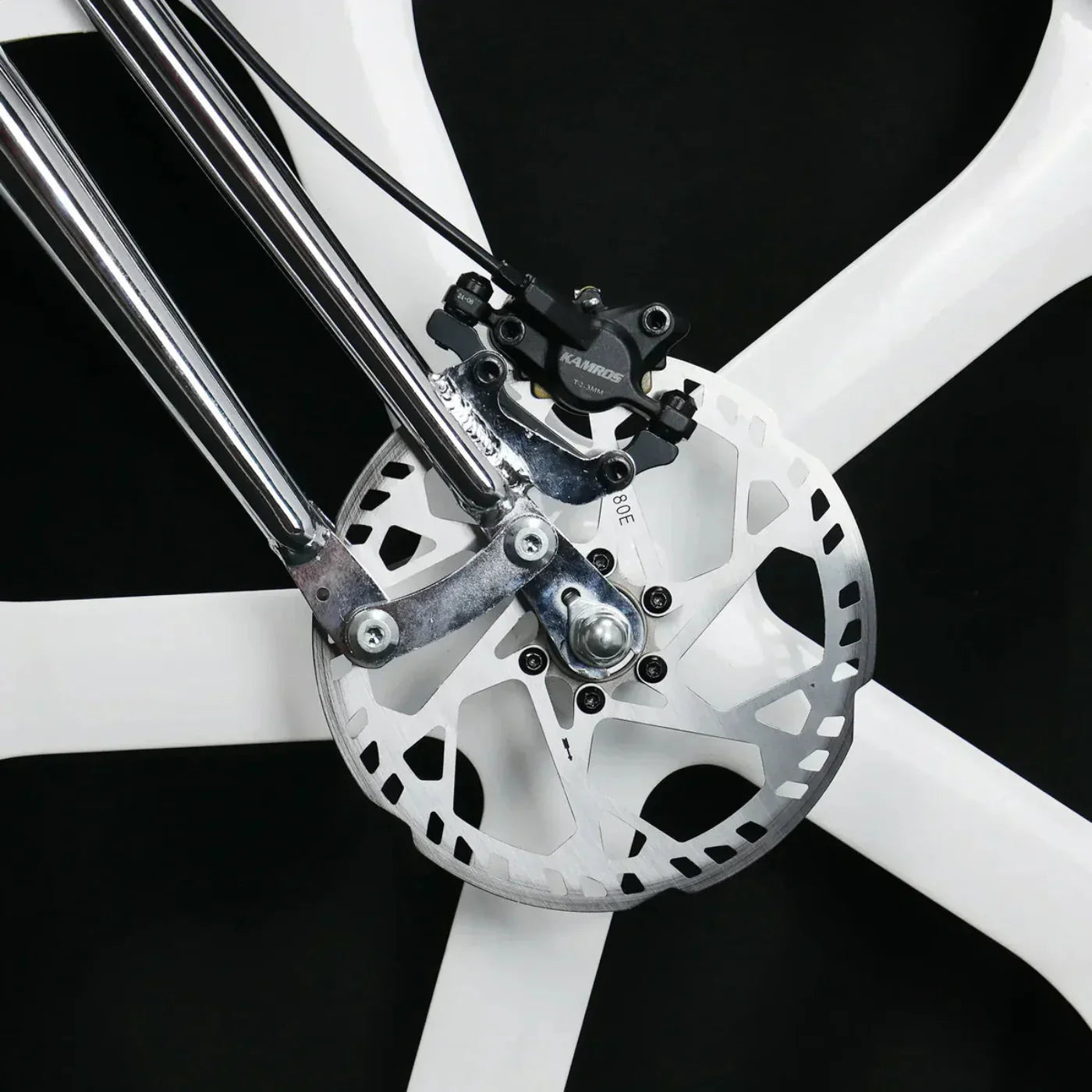 Tracer 800W 48V Raptor Pro DS Chopper Stretch Cruiser Fat Tire Electric Bike - EB-MB-RAPTOR PRO DS-WHI/WHI