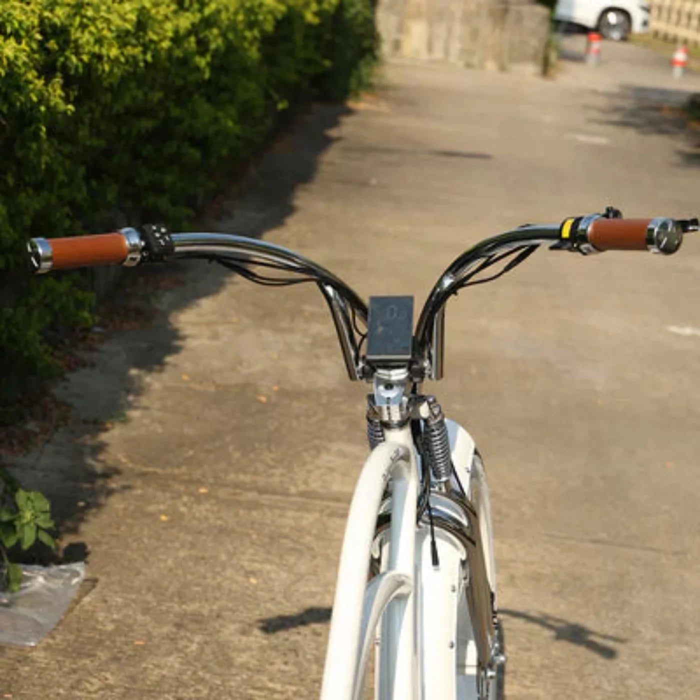 Tracer 800W 48V Raptor Pro DS Chopper Stretch Cruiser Fat Tire Electric Bike - EB-MB-RAPTOR PRO DS-WHI/WHI