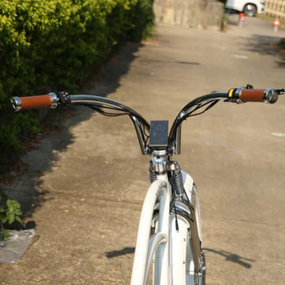 Tracer 800W 48V Raptor Pro DS Chopper Stretch Cruiser Fat Tire Electric Bike - EB-MB-RAPTOR PRO DS-WHI/WHI