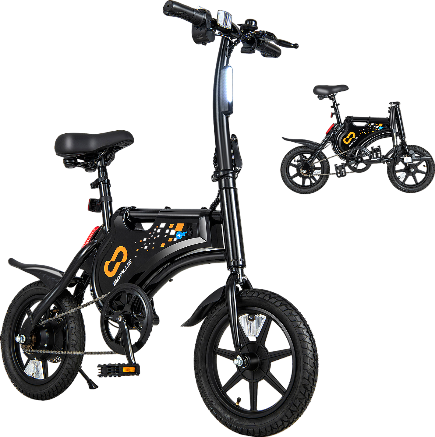 Costway Folding Electric Bike 350W 36V 15 MPH 20 Mile Range New - SP38112US