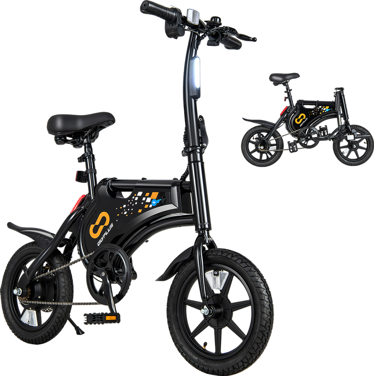 Costway Folding Electric Bike 350W 36V 15 MPH 20 Mile Range New - SP38112US