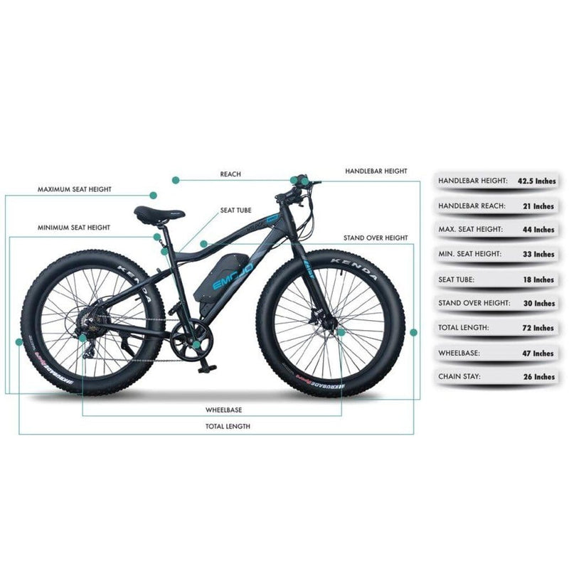 Emojo Wildcat Pro 48V 500W or 750W Electric Mountain Bike - EBK18-02 - ePower Go