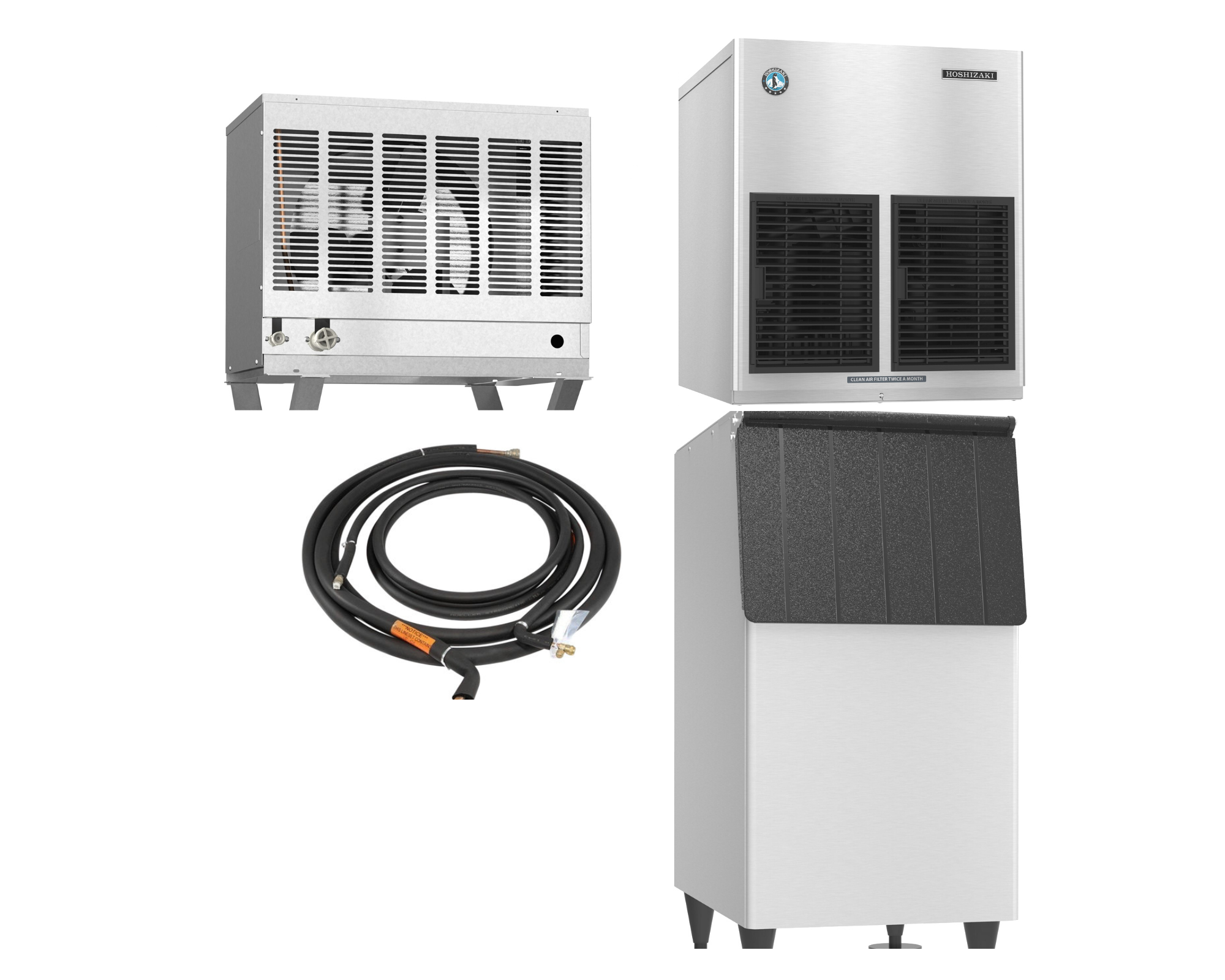 Hoshizaki F-1002MRJZ-C Ice Maker Bundle with Remote Condenser, Ice Bin & Tubing Kit - F-1002MRJZ-CBUNDLE