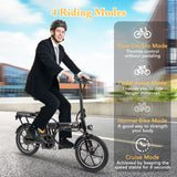 Costway Folding Electric Bike with Dual Disc Brakes 500W 20 MPH 37 Mile Range New - SP38244US