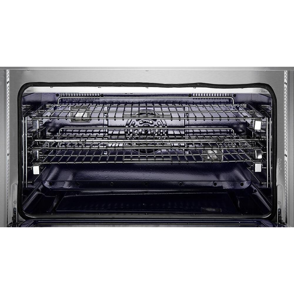 Forno Appliance Package - 36 Inch Pro Gas Range, Range Hood, Refrigerator, Microwave Drawer, Dishwasher, Wine Cooler, AP-FFSGS6260-36-W-9