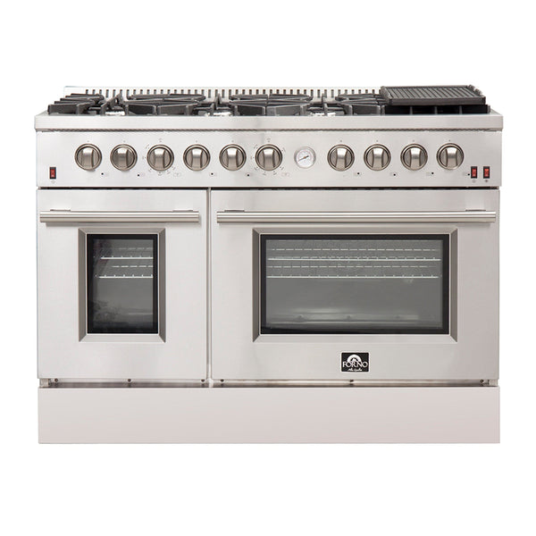 Forno 48 In. Freestanding 6.58 cu. ft. Gas Range with Airfryer in Stainless Steel, FFSGS6291-48