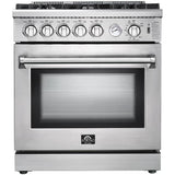 Forno Appliance Package - 30 Inch Gas Range, Wall Mount Range Hood, Microwave Drawer, AP-FFSGS6275-30-W-3