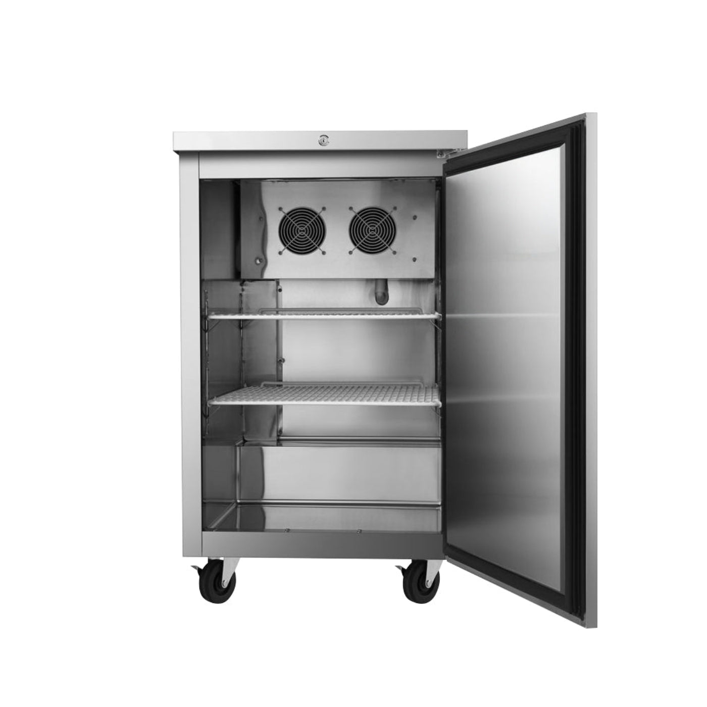 Frigos  23" One Solid Door Stainless Steel Back Bar Refrigerator - FGA-BBR-1D-23