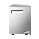 Frigos  23" One Solid Door Stainless Steel Back Bar Refrigerator - FGA-BBR-1D-23