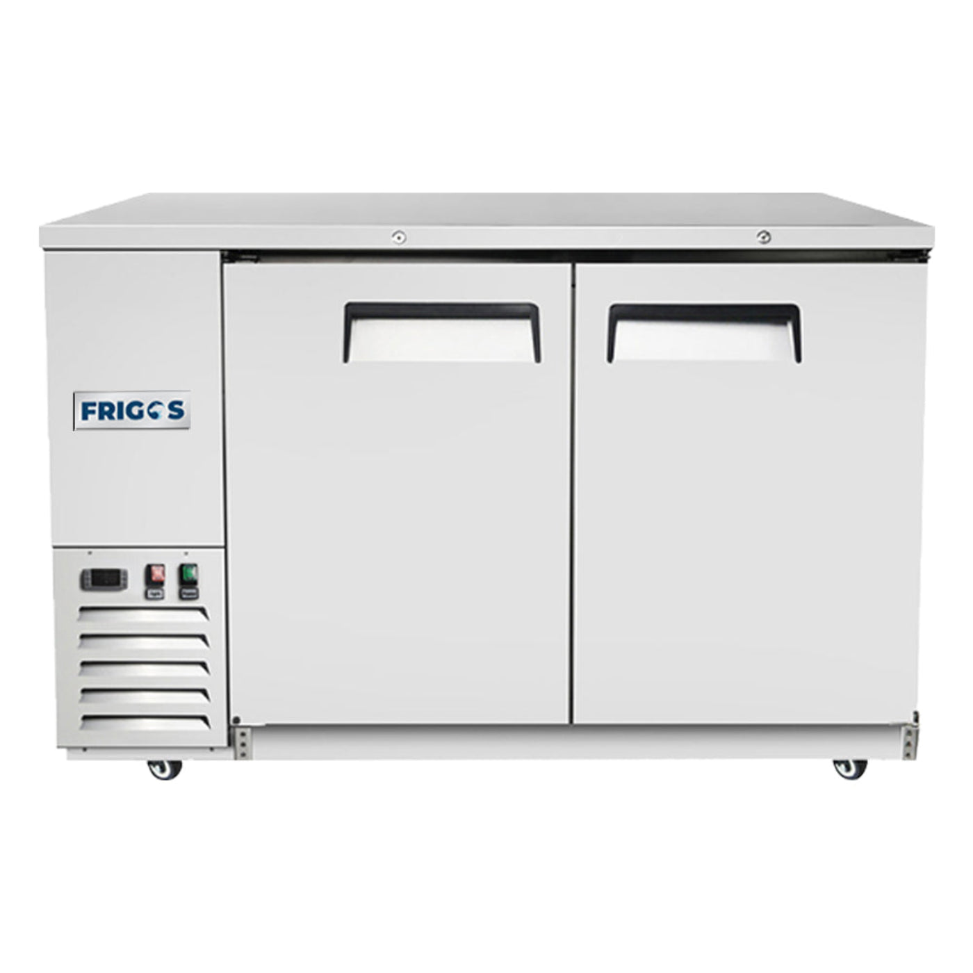 Frigos  58" Two Solid Door Stainless Steel Back Bar Refrigerator - FGA-BBR-2D-59