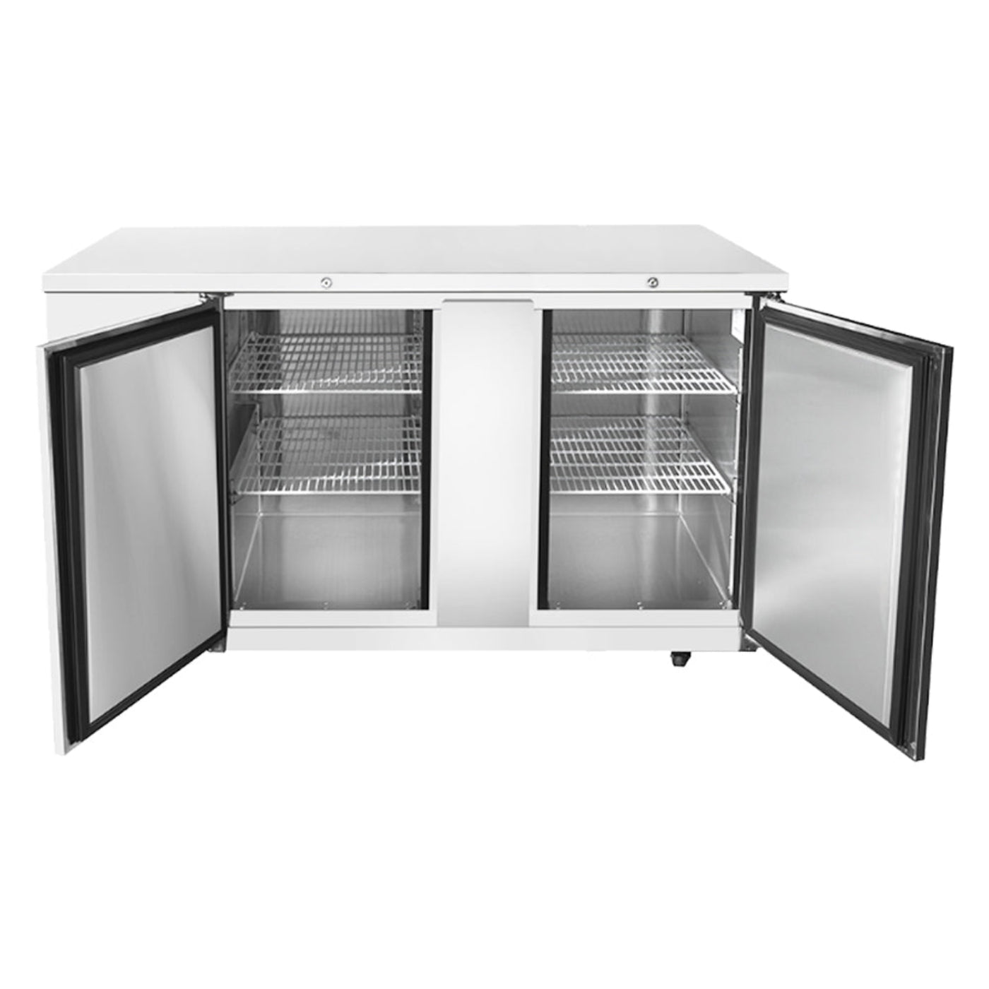 Frigos 68" Two Solid Door Stainless Steel Back Bar Refrigerator - FGA-BBR-2D-69