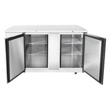 Frigos 68" Two Solid Door Stainless Steel Back Bar Refrigerator - FGA-BBR-2D-69
