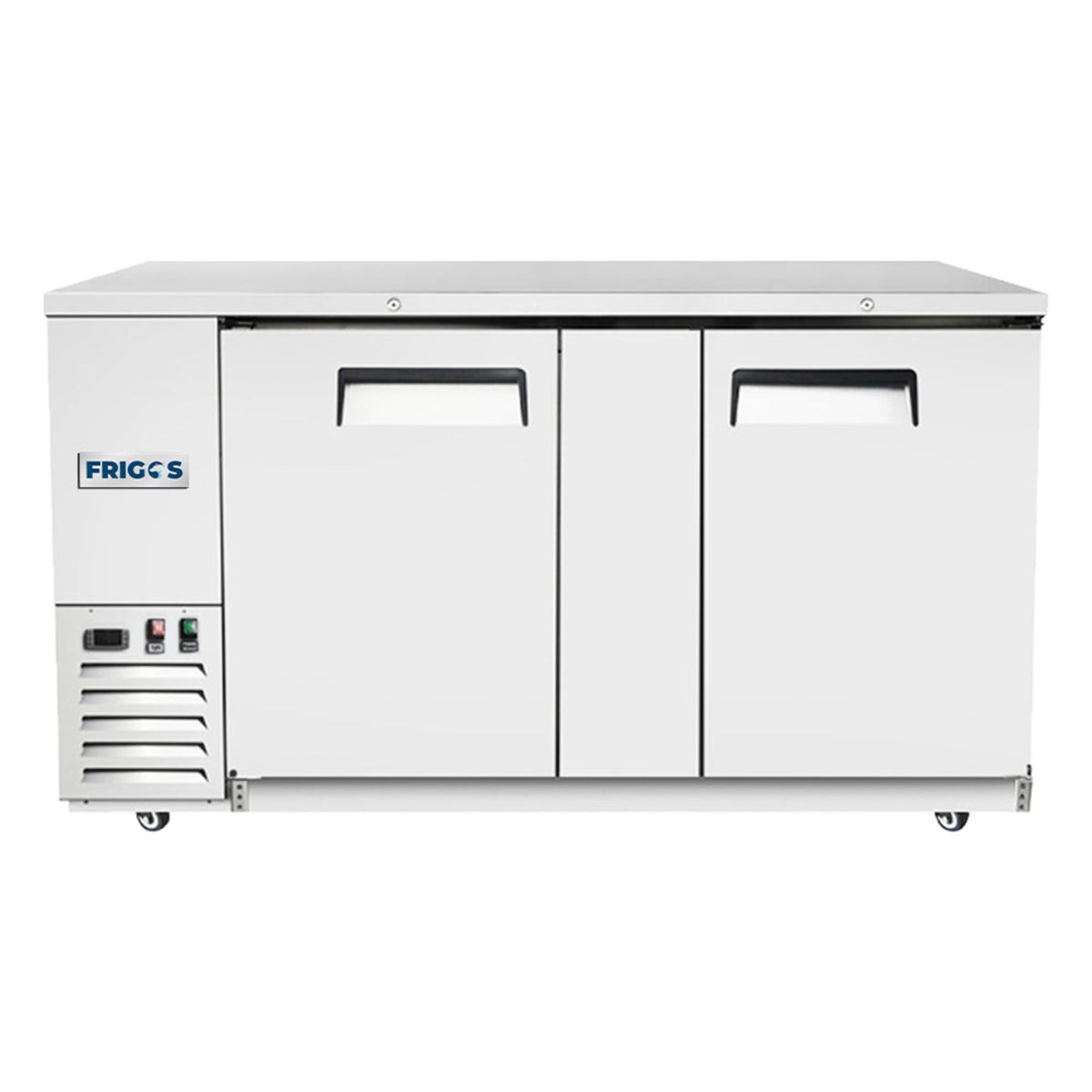 Frigos 68" Two Solid Door Stainless Steel Back Bar Refrigerator - FGA-BBR-2D-69
