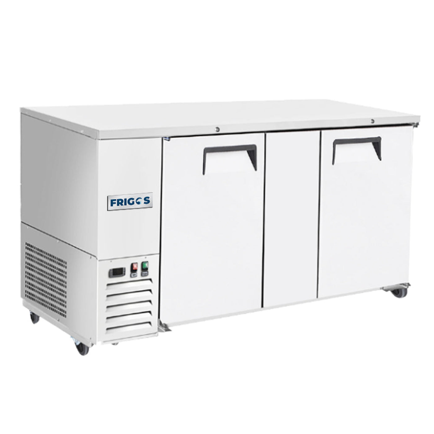 Frigos 68" Two Solid Door Stainless Steel Back Bar Refrigerator - FGA-BBR-2D-69