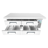 Frigos 76" (4) Drawer Refrigerated Chef Base with Extended Top - FGA-CB-4DR-78