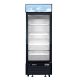 Frigos 27" One Glass Door Black Steel Exterior Freezer Merchandiser 19 Cu. Ft. - FGA-MGDF-1D-27