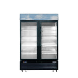 Frigos  54" Two Glass Door Black Steel Exterior Freezer Merchandiser 44 Cu. Ft. - FGA-MGDF-2D-54