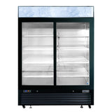 Frigos  54" Two Glass Door Black Steel Exterior Refrigerator Merchandiser 45 Cu. Ft. - FGA-MGDR-2SD-54