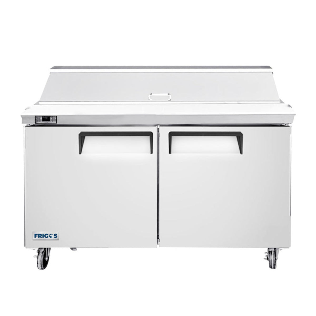 Frigos  48" Two Door Refrigerated Sandwich Prep Table (12) 1/6 size pans - FGA-SPT-12P-48