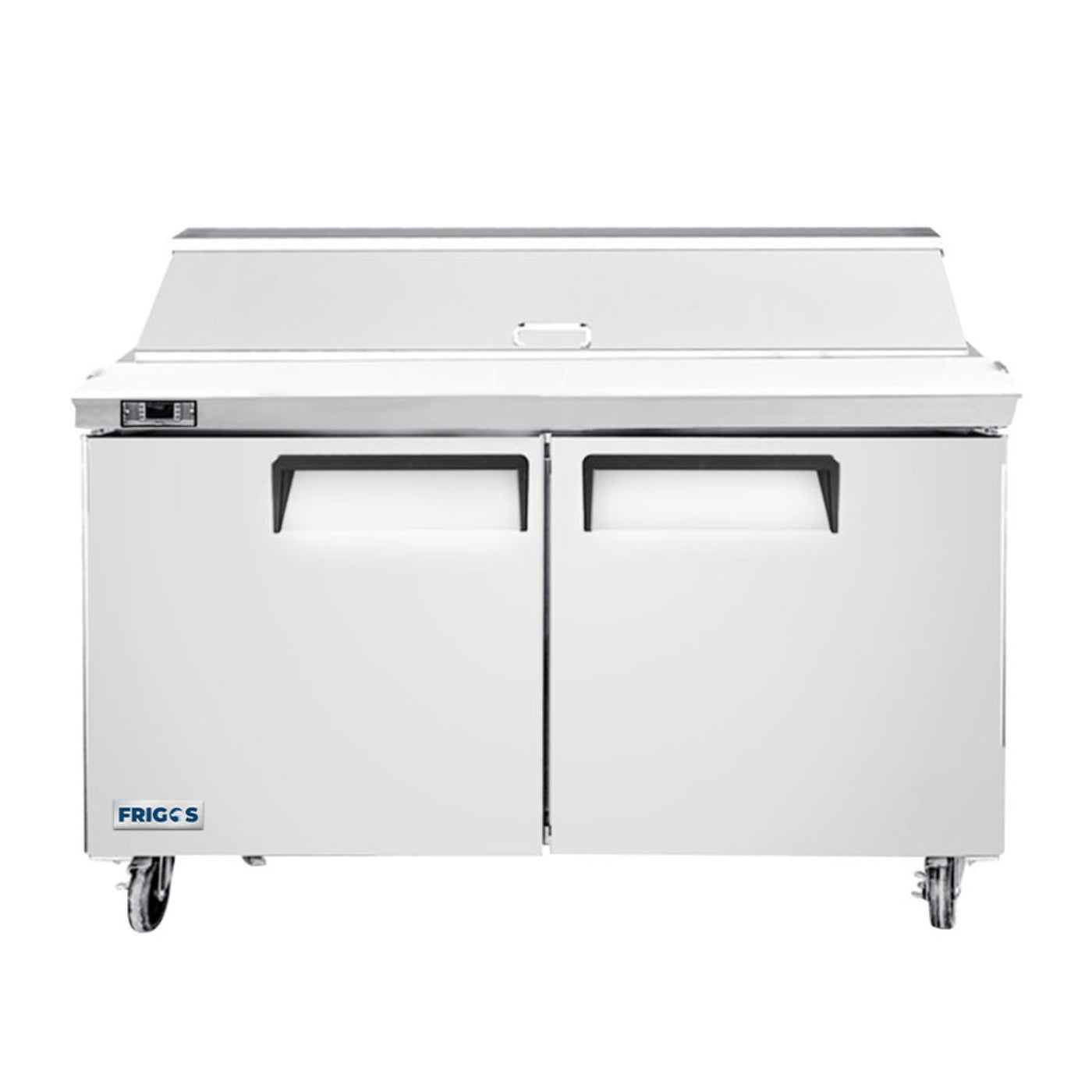 Frigos  48" Two Door Refrigerated Sandwich Prep Table (12) 1/6 size pans - FGA-SPT-12P-48
