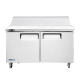 Frigos  48" Two Door Refrigerated Sandwich Prep Table (12) 1/6 size pans - FGA-SPT-12P-48