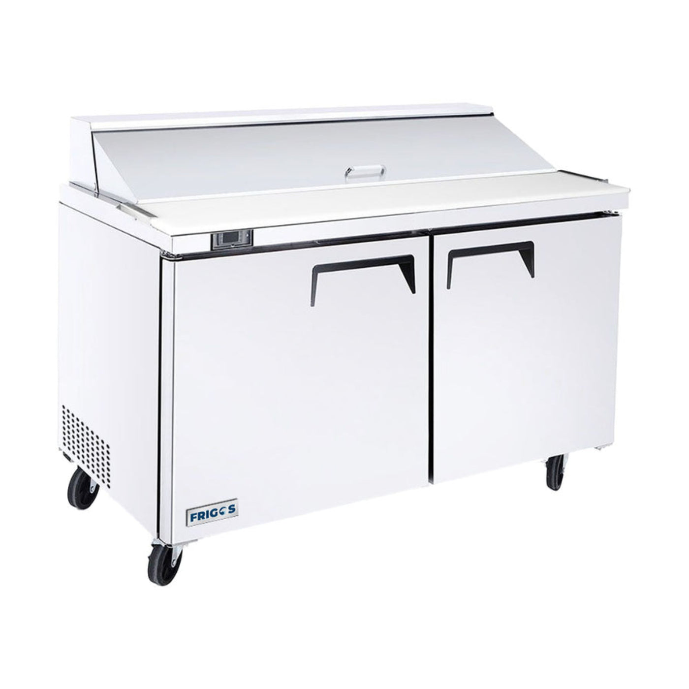 Frigos  48" Two Door Refrigerated Sandwich Prep Table (12) 1/6 size pans - FGA-SPT-12P-48