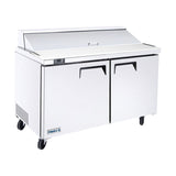 Frigos  48" Two Door Refrigerated Sandwich Prep Table (12) 1/6 size pans - FGA-SPT-12P-48