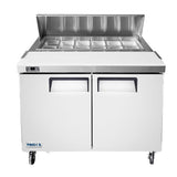 Frigos  48" Two Door Refrigerated Sandwich Prep Table (12) 1/6 size pans - FGA-SPT-12P-48