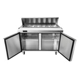 Frigos 60" Two Door Refrigerated Sandwich Prep Table (16) 1/6 size pans -  FGA-SPT-16P-60