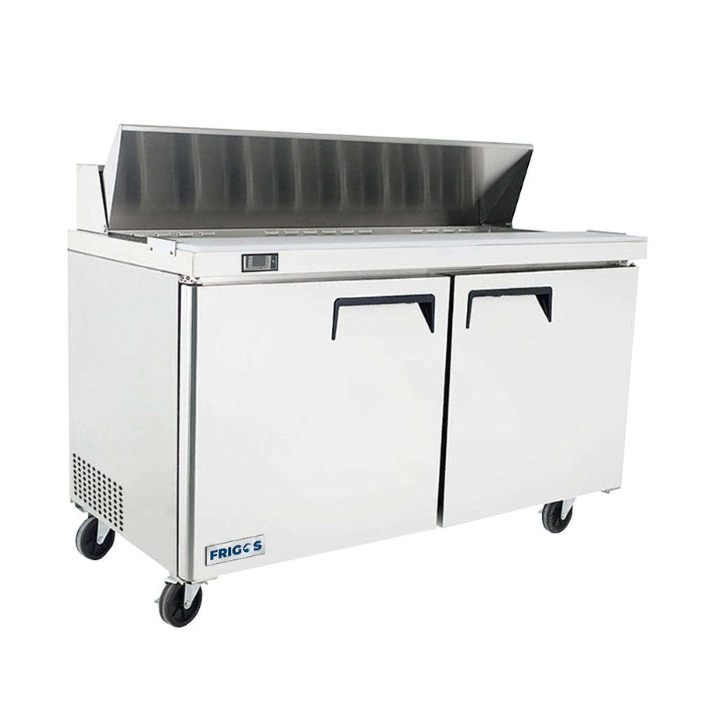 Frigos 60" Two Door Refrigerated Sandwich Prep Table (16) 1/6 size pans -  FGA-SPT-16P-60