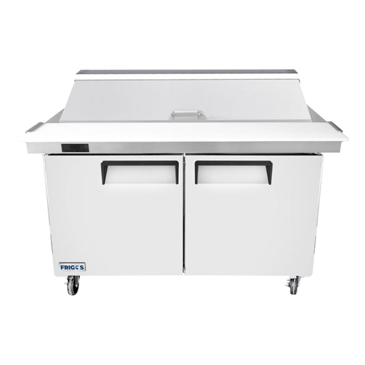 Frigos 60" Two Door Refrigerated Sandwich Prep Table (16) 1/6 size pans -  FGA-SPT-16P-60