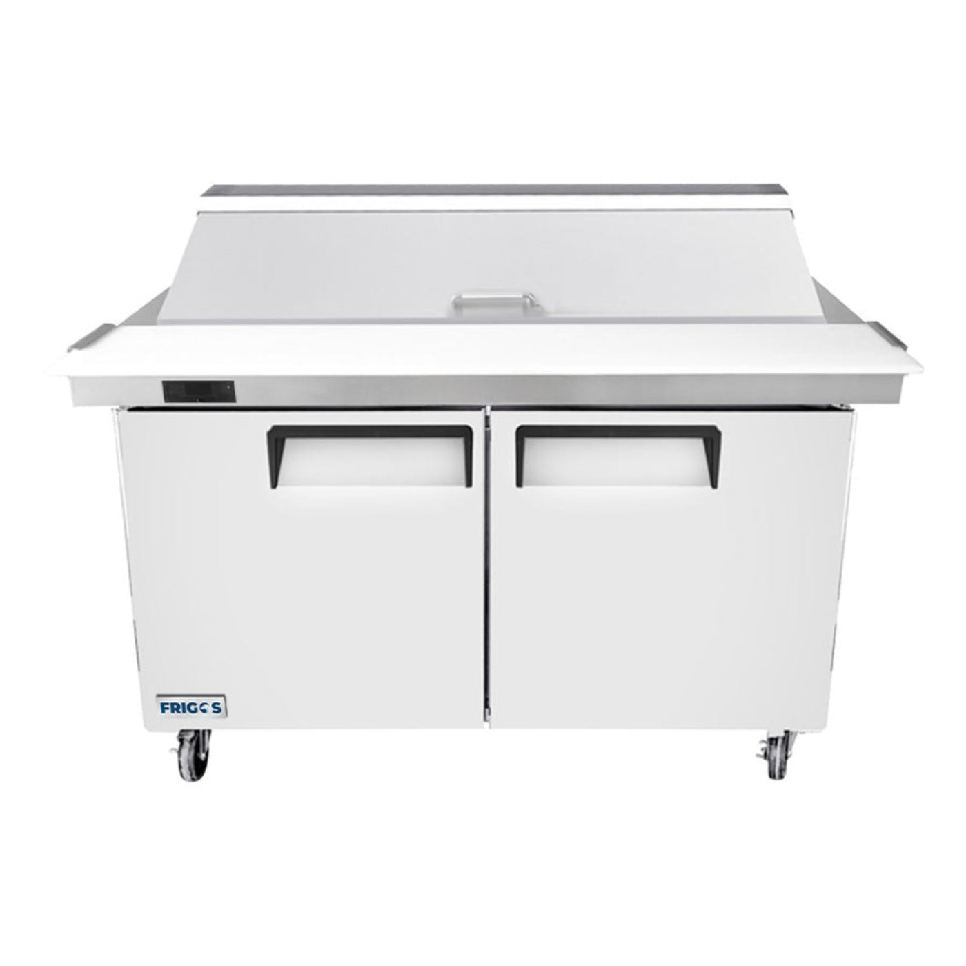 Frigos 60" Two Door Refrigerated Sandwich Prep Table (16) 1/6 size pans -  FGA-SPT-16P-60