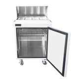 Frigos 27" One Door Refrigerated Sandwich Prep Table (8) 1/6 Size Pans - FGA-SPT-8P-28