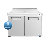 Frigos 48" Sandwich & Salad Prep Table Refrigerator, 2 Doors, Aluminum Interior, Stainless Steel Floor – FG-SWPT-48
