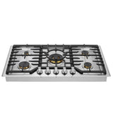 ROBAM 36-Inch 5 Burners Gas Cooktop in Stainless Steel - G515