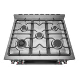 ROBAM 30-Inch 5 Cu. Ft. Oven Dual Fuel Gas Range with 5 Sealed Brass Burners in Stainless Steel - G517K