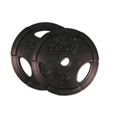 Troy GO-U Urethane Encased Olympic Grip Plate (Pairs) - GO-U_255lb_Set