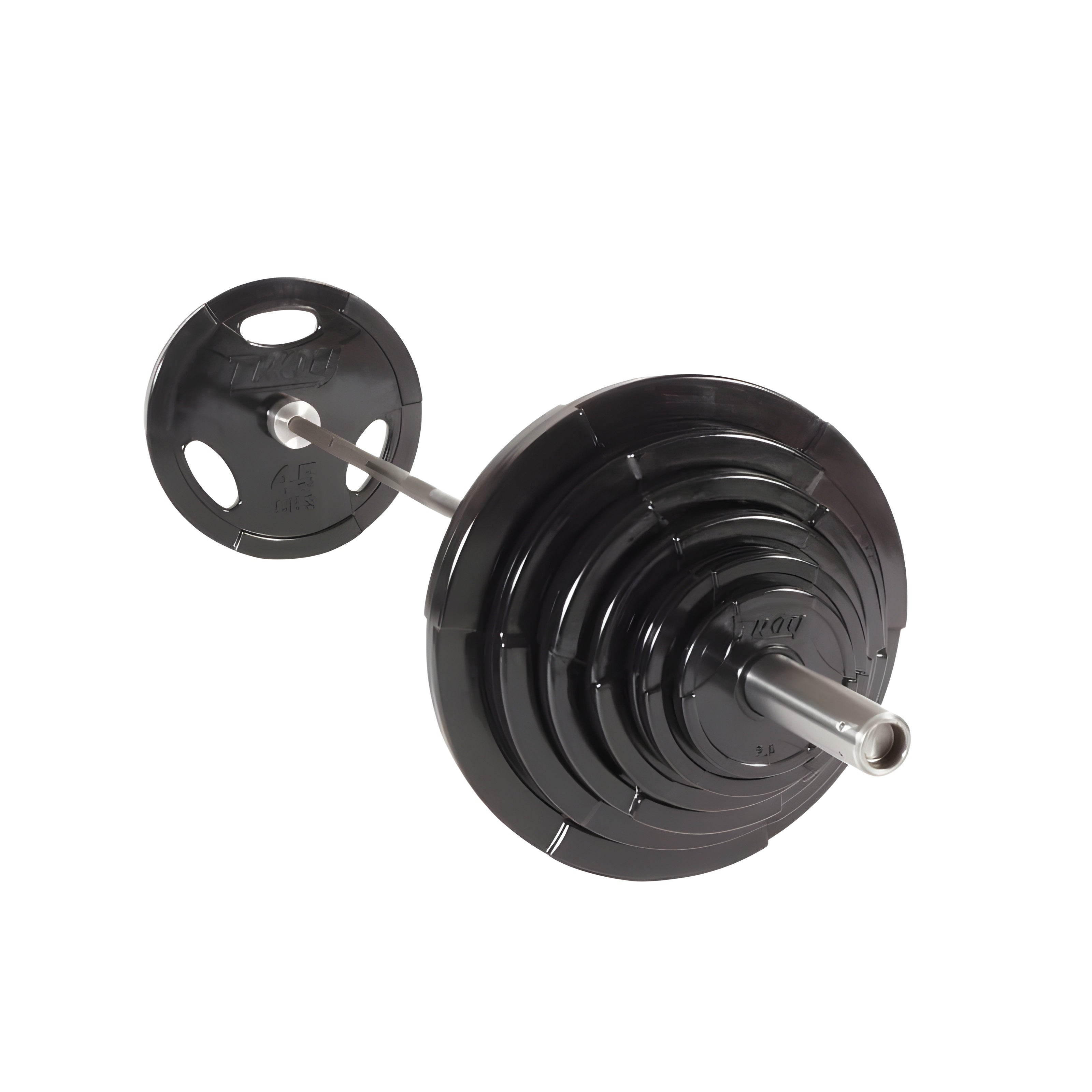 Troy GO-U Urethane Encased Olympic Grip Plate (Pairs) - GO-U_255lb_Set