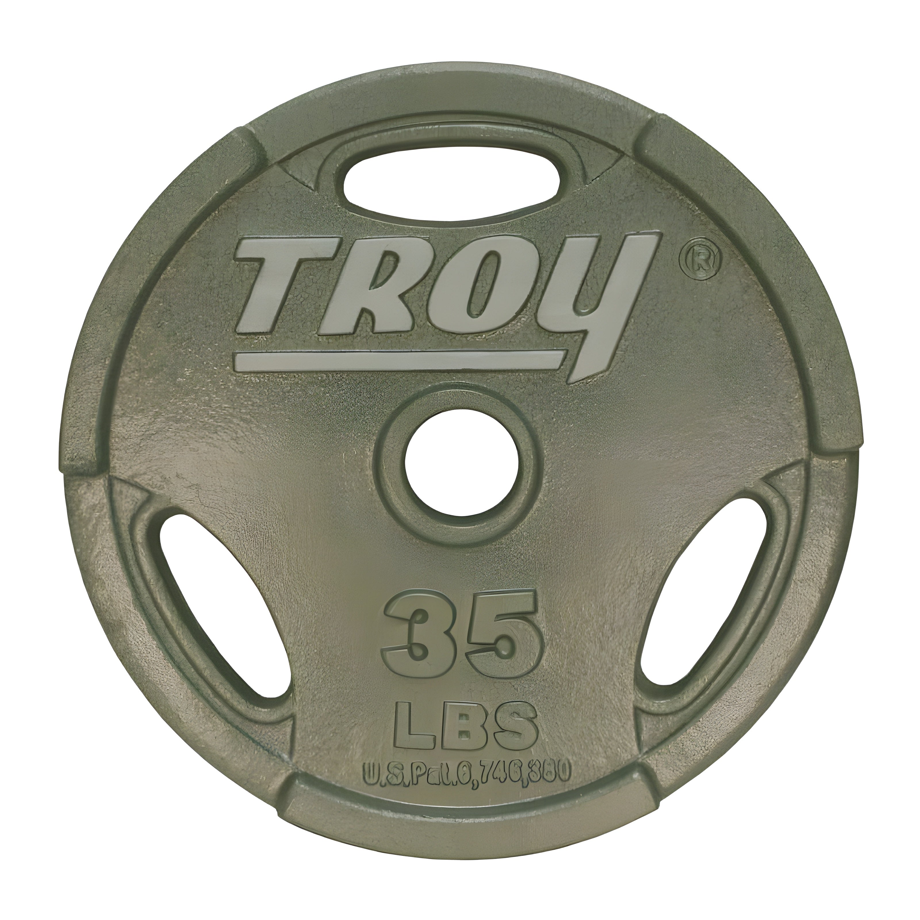 TROY GO Machined Olympic Grip Plate Gray - GO_255lb_Set