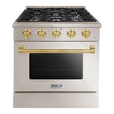 Hallman BOLD 30" 4.2 Cu.Ft. 4 Burner Freestanding All Gas Range and Gas Oven - HBRG30