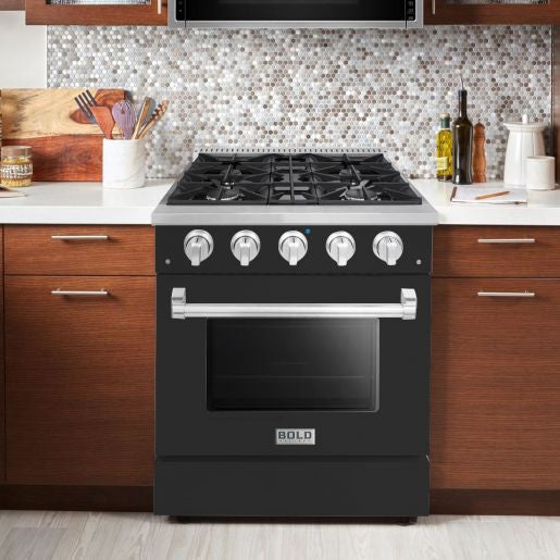 Hallman BOLD 36” 5.2 Cu.Ft. 6 Burner Freestanding All Gas Range and Gas Oven - HBRG36