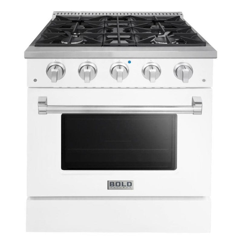 Hallman BOLD 30" 4.2 Cu.Ft. 4 Burner Freestanding All Gas Range and Gas Oven - HBRG30