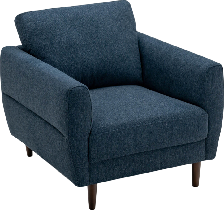 Costway Single Sofa Modern Upholstered Fabric Accent Armchair with Solid Wood Frame New - HV10186WL-22NY