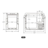 52.8QT JP50 12V APP Controlled Portable Fridge with Portable Power Station