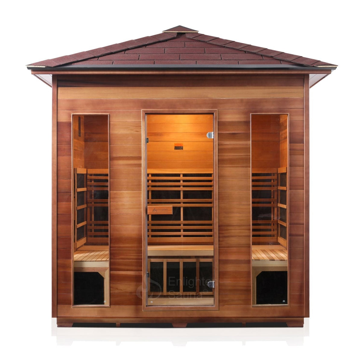 Enlighten Sauna InfraNature Rustic - 5-Person Outdoor Sauna - 19378