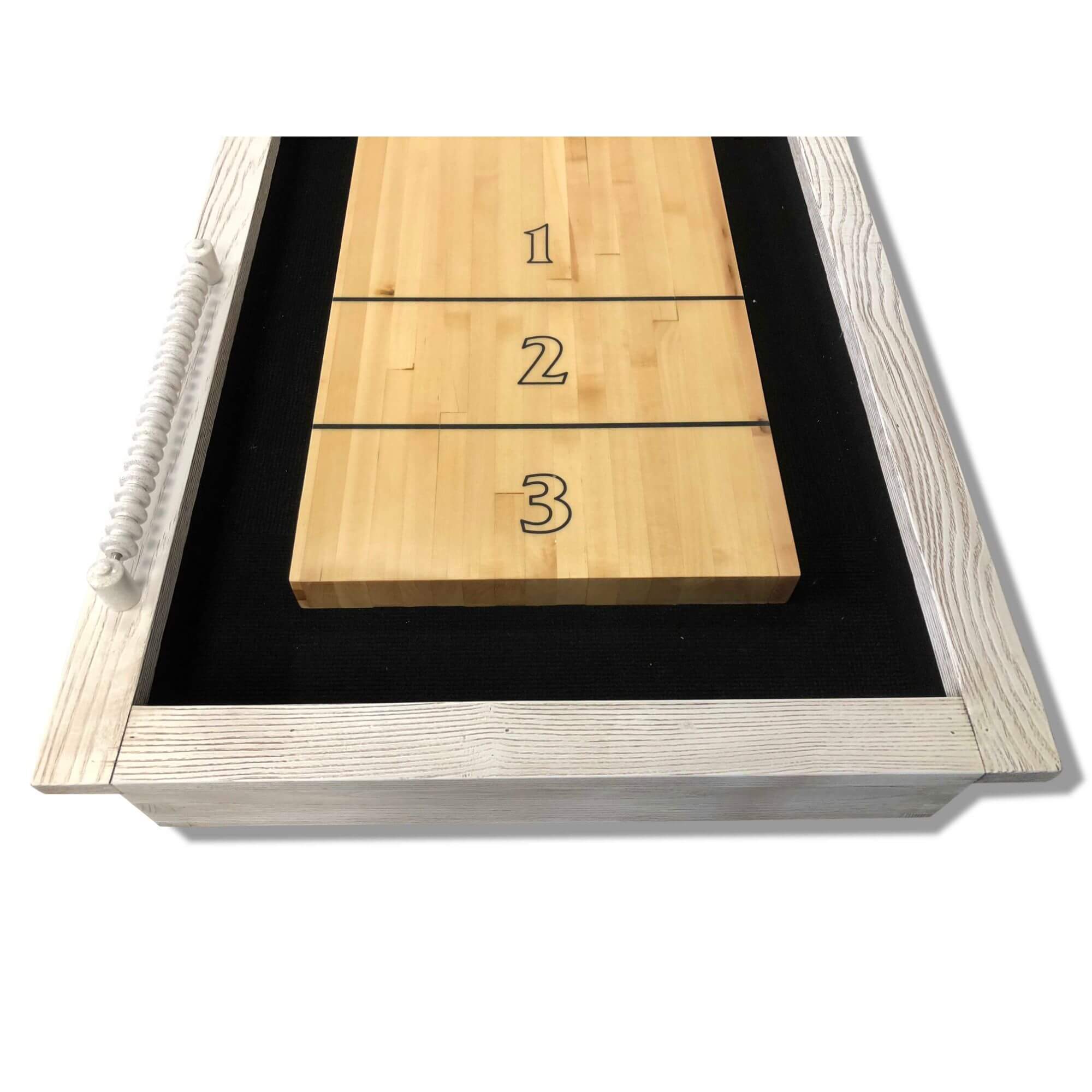 Playcraft Montauk Shuffleboard Table in Weathered Whitewash - SHMONWSH09