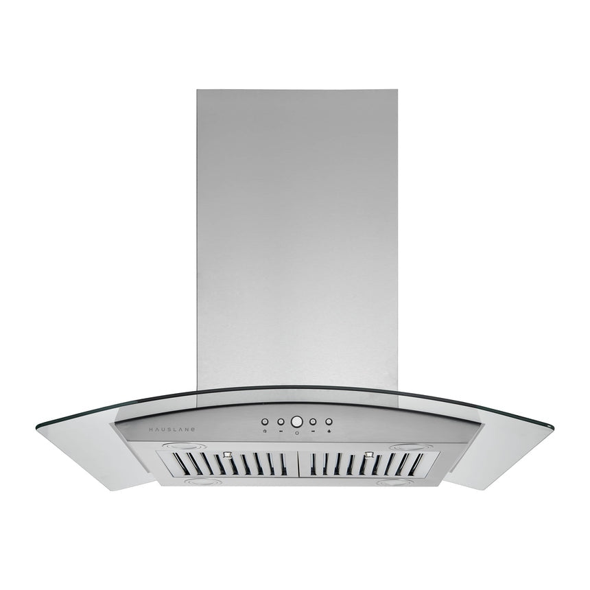 Hauslane 36-Inch Island Range Hood with Tempered Glass in Stainless Steel - IS-200SS-36